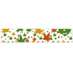 Leafs On White Large Flano Scarf 