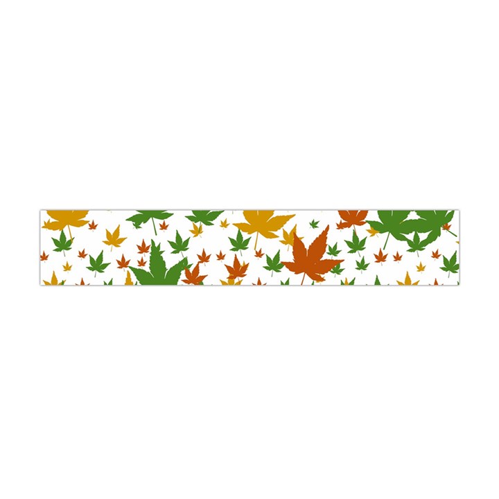 Leafs on white Flano Scarf (Mini)