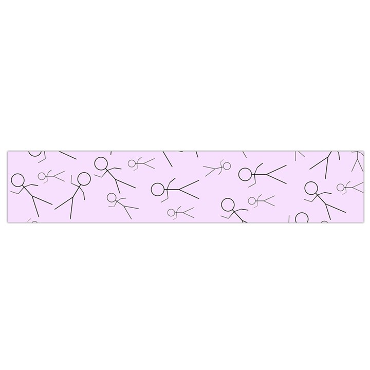 Little Men On Pink Small Flano Scarf