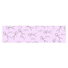 Little Men On Pink Satin Scarf (oblong)