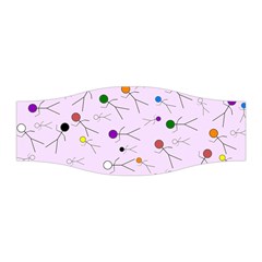 Little Men Colored Head On Pink Stretchable Headband by JustToWear