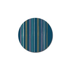 Multicolored Stripes On Blue Golf Ball Marker (10 Pack) by SychEva