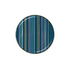 Multicolored Stripes On Blue Hat Clip Ball Marker (10 Pack) by SychEva