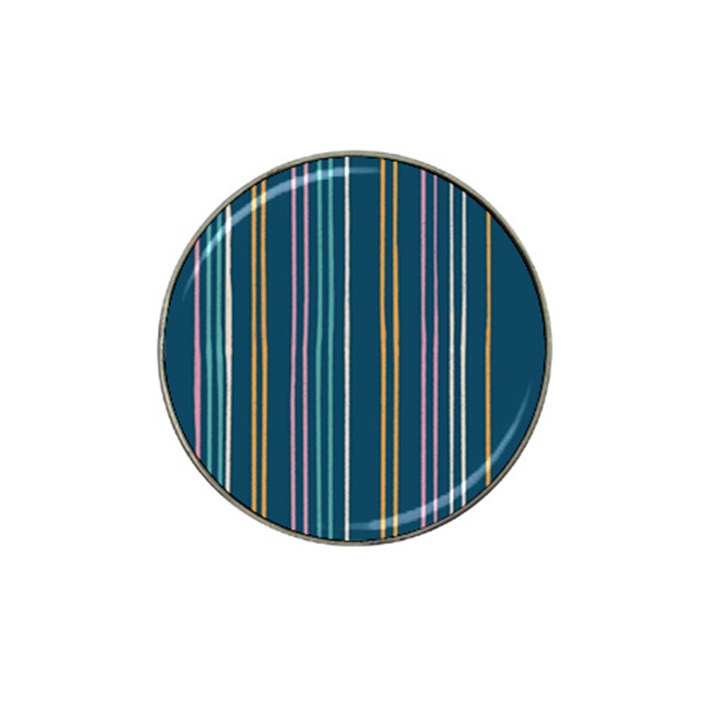 Multicolored Stripes On Blue Hat Clip Ball Marker (10 pack)