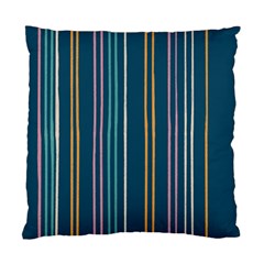 Multicolored Stripes On Blue Standard Cushion Case (two Sides) by SychEva