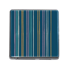 Multicolored Stripes On Blue Memory Card Reader (square 5 Slot) by SychEva