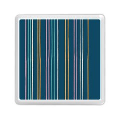 Multicolored Stripes On Blue Memory Card Reader (square) by SychEva