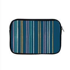 Multicolored Stripes On Blue Apple Macbook Pro 15  Zipper Case by SychEva