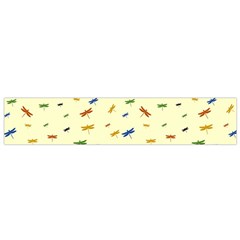 Dragonfly On Yellow Small Flano Scarf