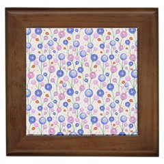 Watercolor Dandelions Framed Tile by SychEva