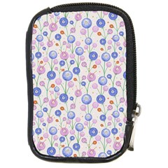 Watercolor Dandelions Compact Camera Leather Case by SychEva