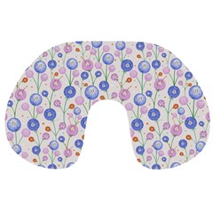 Watercolor Dandelions Travel Neck Pillow by SychEva