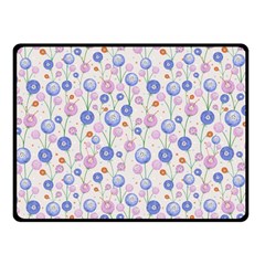 Watercolor Dandelions Double Sided Fleece Blanket (small)  by SychEva