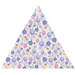 Watercolor Dandelions Wooden Puzzle Triangle