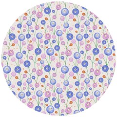 Watercolor Dandelions Wooden Puzzle Round