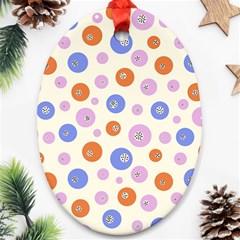 Multicolored Circles Ornament (oval) by SychEva