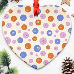 Multicolored Circles Ornament (heart) by SychEva