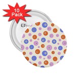 Multicolored Circles 2.25  Buttons (10 pack)  Front