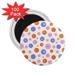 Multicolored Circles 2 25  Magnets (100 Pack)  by SychEva