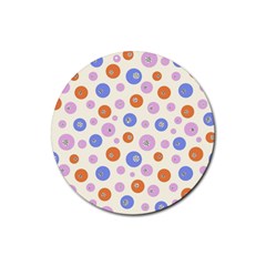 Multicolored Circles Rubber Round Coaster (4 Pack)  by SychEva