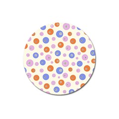 Multicolored Circles Magnet 3  (round) by SychEva