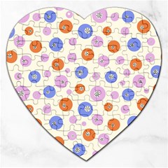 Multicolored Circles Jigsaw Puzzle (heart) by SychEva