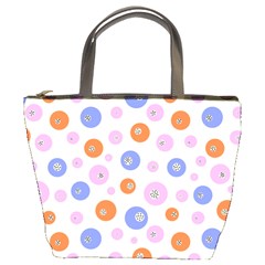 Multicolored Circles Bucket Bag by SychEva