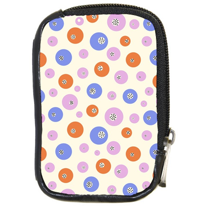 Multicolored Circles Compact Camera Leather Case