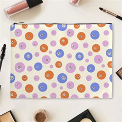 Multicolored Circles Cosmetic Bag (xl) by SychEva