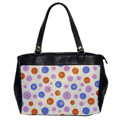 Multicolored Circles Oversize Office Handbag by SychEva