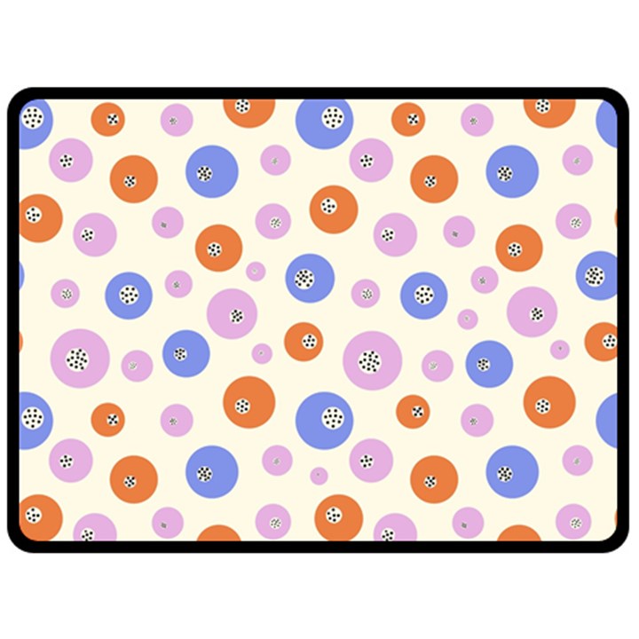 Multicolored Circles Fleece Blanket (Large) 