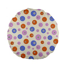 Multicolored Circles Standard 15  Premium Round Cushions by SychEva