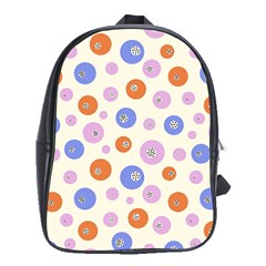 Multicolored Circles School Bag (xl) by SychEva