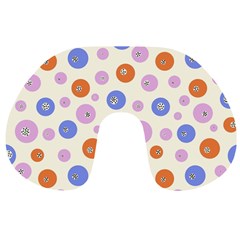 Multicolored Circles Travel Neck Pillow by SychEva