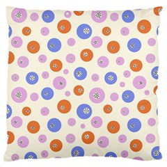 Multicolored Circles Large Flano Cushion Case (one Side) by SychEva