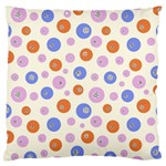 Multicolored Circles Large Flano Cushion Case (Two Sides) Front