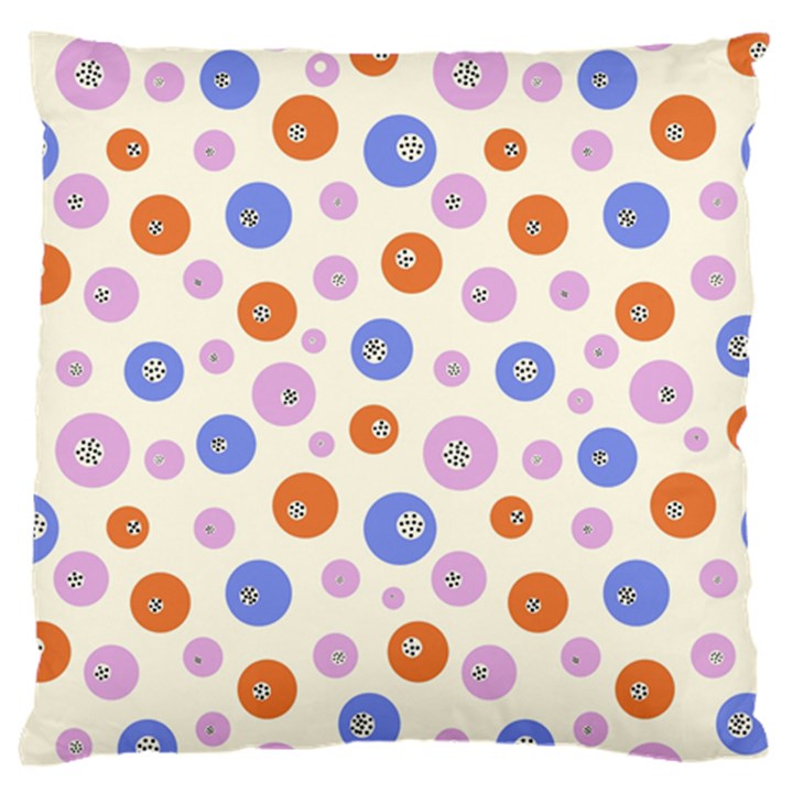 Multicolored Circles Large Flano Cushion Case (Two Sides)