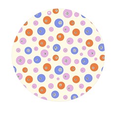 Multicolored Circles Mini Round Pill Box (pack Of 5)