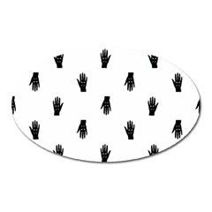 Vampire Hand Motif Graphic Print Pattern Oval Magnet by dflcprintsclothing