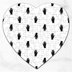 Vampire Hand Motif Graphic Print Pattern Jigsaw Puzzle (heart) by dflcprintsclothing