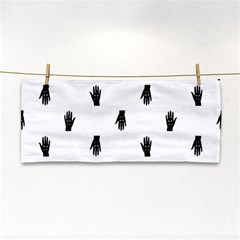 Vampire Hand Motif Graphic Print Pattern Hand Towel by dflcprintsclothing