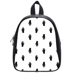 Vampire Hand Motif Graphic Print Pattern School Bag (small)