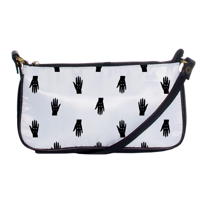 Vampire Hand Motif Graphic Print Pattern Shoulder Clutch Bag