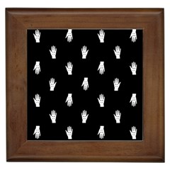 Vampire Hand Motif Graphic Print Pattern 2 Framed Tile by dflcprintsclothing