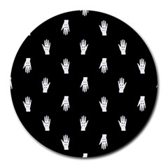 Vampire Hand Motif Graphic Print Pattern 2 Round Mousepads by dflcprintsclothing