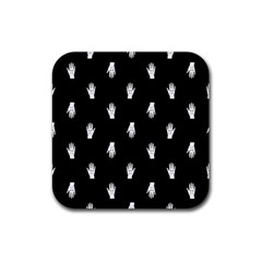 Vampire Hand Motif Graphic Print Pattern 2 Rubber Coaster (square)  by dflcprintsclothing