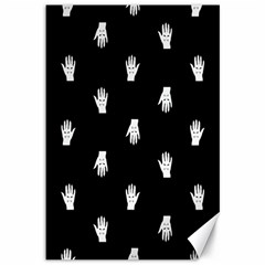 Vampire Hand Motif Graphic Print Pattern 2 Canvas 12  X 18 