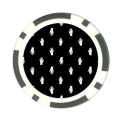 Vampire Hand Motif Graphic Print Pattern 2 Poker Chip Card Guard by dflcprintsclothing