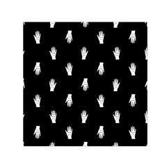 Vampire Hand Motif Graphic Print Pattern 2 Small Satin Scarf (square) by dflcprintsclothing