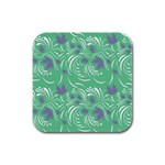 Folk floral pattern. Abstract flowers print. seamless pattern Rubber Square Coaster (4 pack)  Front